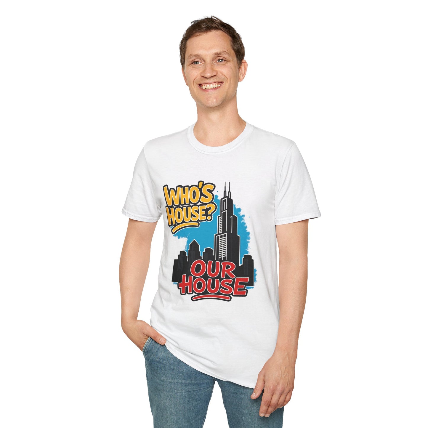 Chicago Who's House? Our House' Unisex T-Shirt, Graphic Tee, City Pride Apparel, Streetwear, Casual Wear, Gift Idea