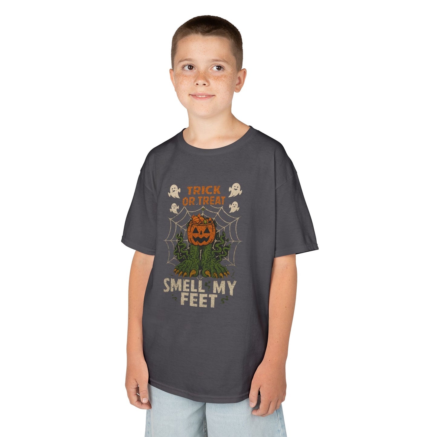 Halloween Kids Tee - Trick or Treat Smells My Feet, Funny Halloween Shirt, Kids Costume Tee, Halloween Party Shirt, Pumpkin Tee