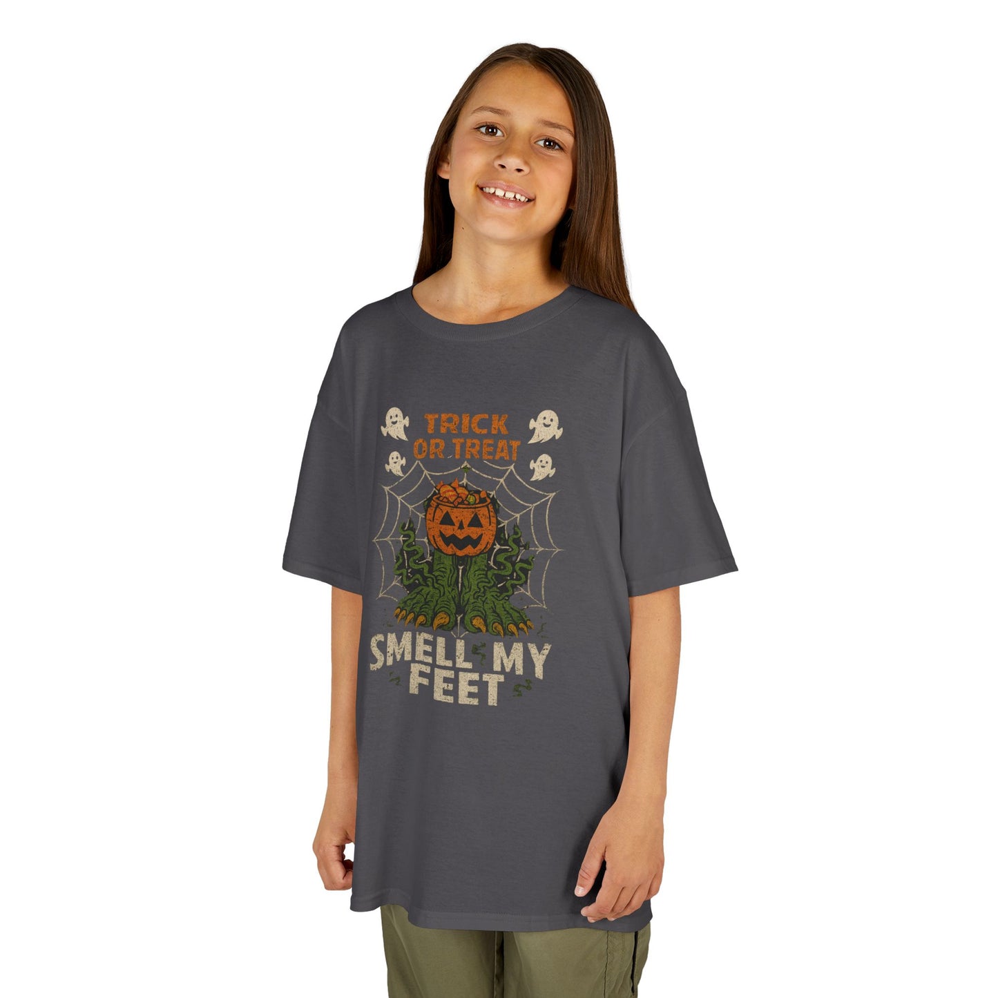 Halloween Kids Tee - Trick or Treat Smells My Feet, Funny Halloween Shirt, Kids Costume Tee, Halloween Party Shirt, Pumpkin Tee