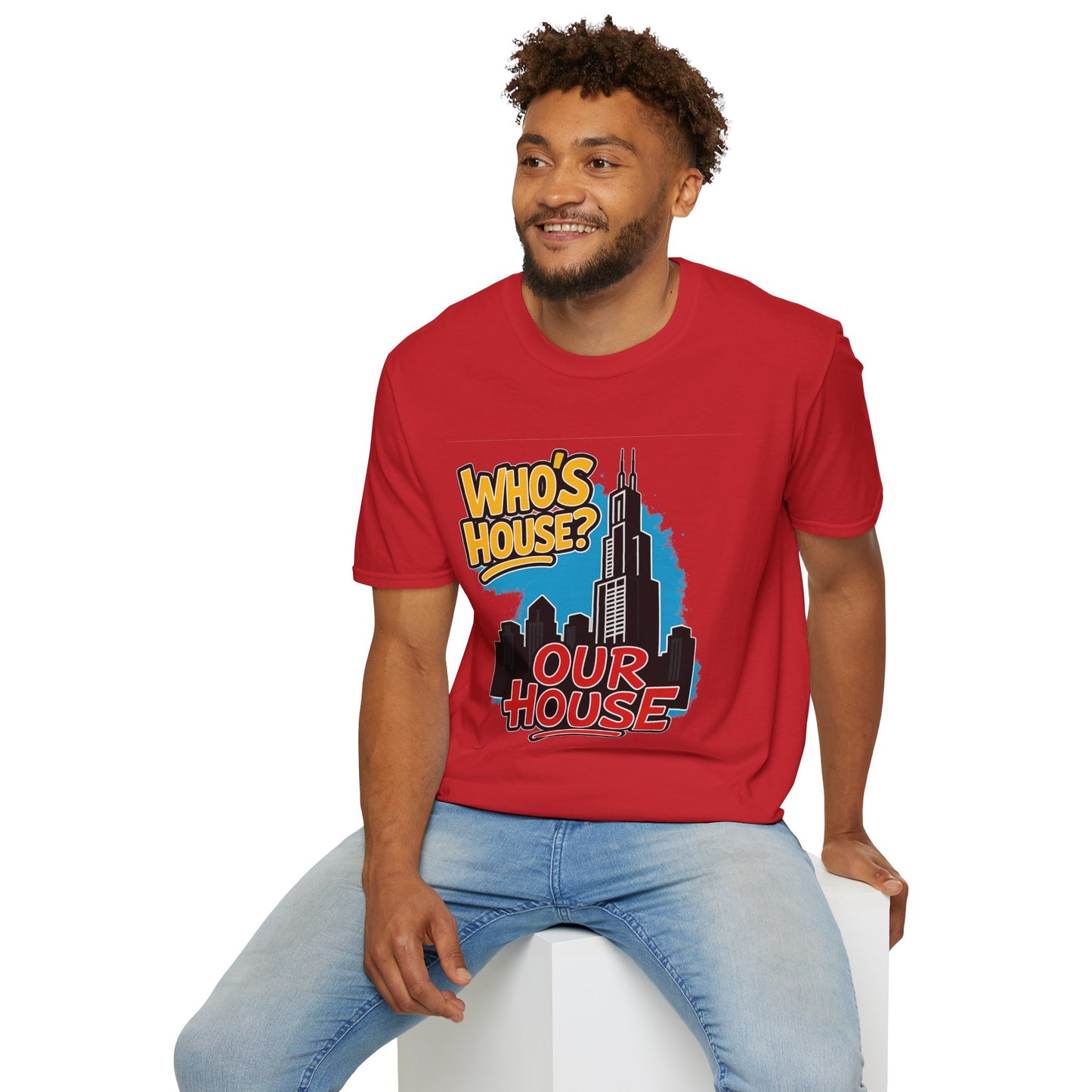 Chicago Who's House? Our House' Unisex T-Shirt, Graphic Tee, City Pride Apparel, Streetwear, Casual Wear, Gift Idea