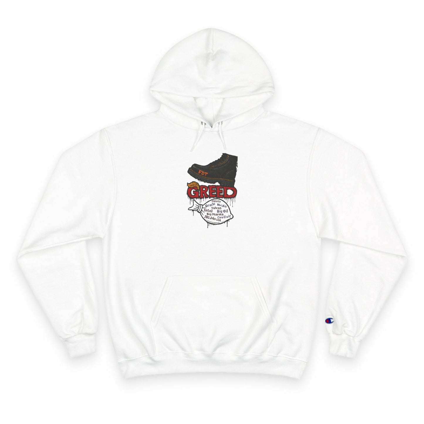 GREED Streetwear Champion Hoodie - Urban Casualwear, Trendy Outfit, Ideal Gift for Fashion Lovers