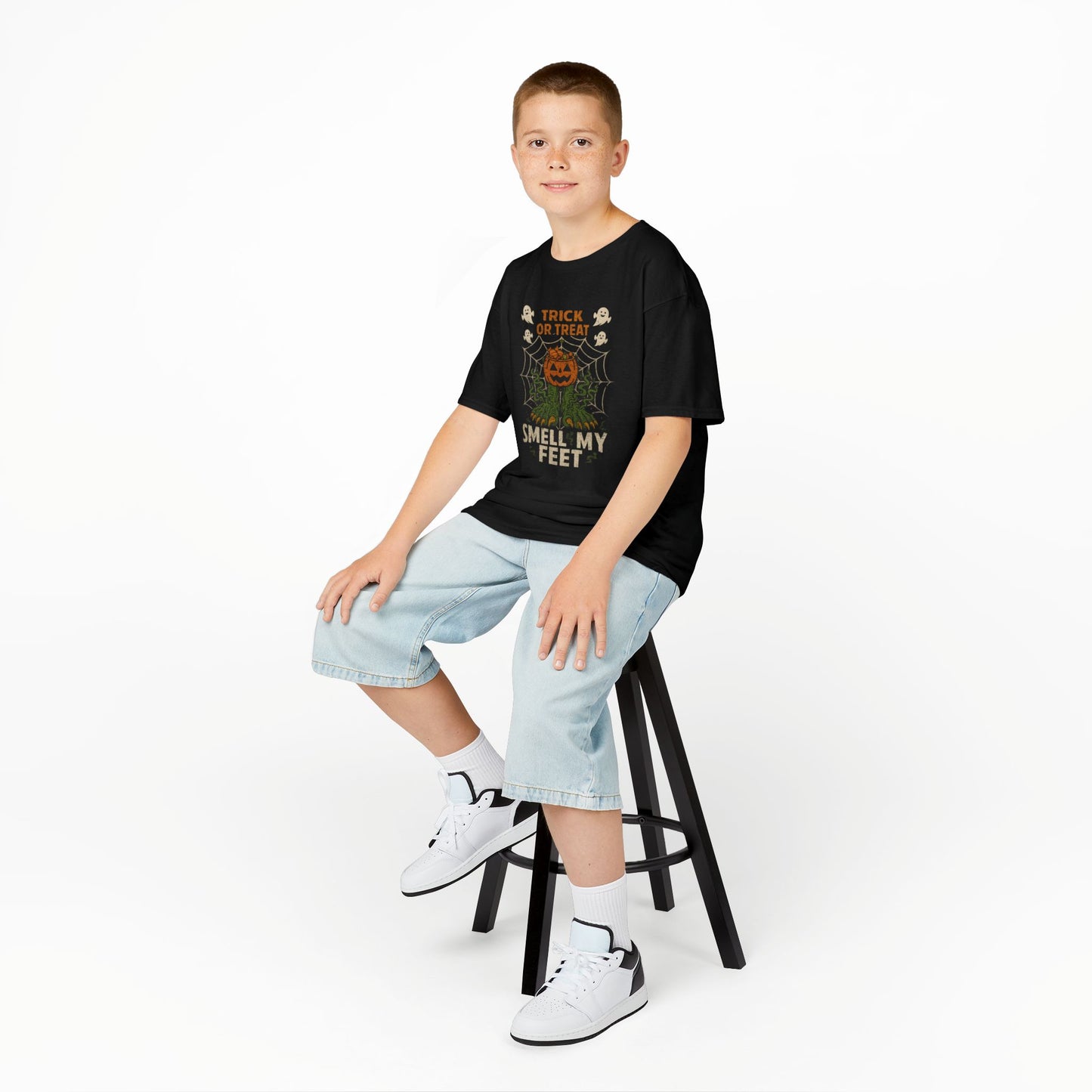 Halloween Kids Tee - Trick or Treat Smells My Feet, Funny Halloween Shirt, Kids Costume Tee, Halloween Party Shirt, Pumpkin Tee