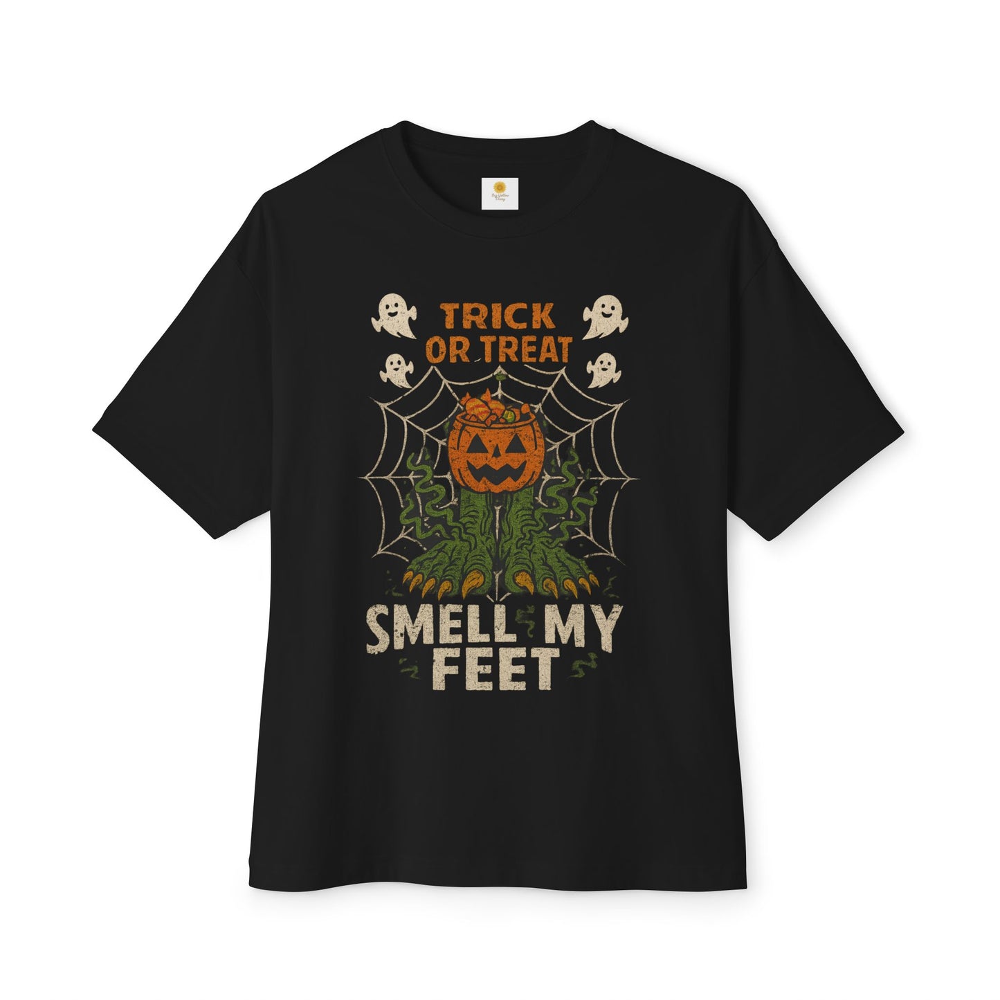 Halloween Boxy Tee, Unisex Halloween T-Shirt, Trick or Treat Shirt, Funny Holiday Tee, Spooky Season Apparel