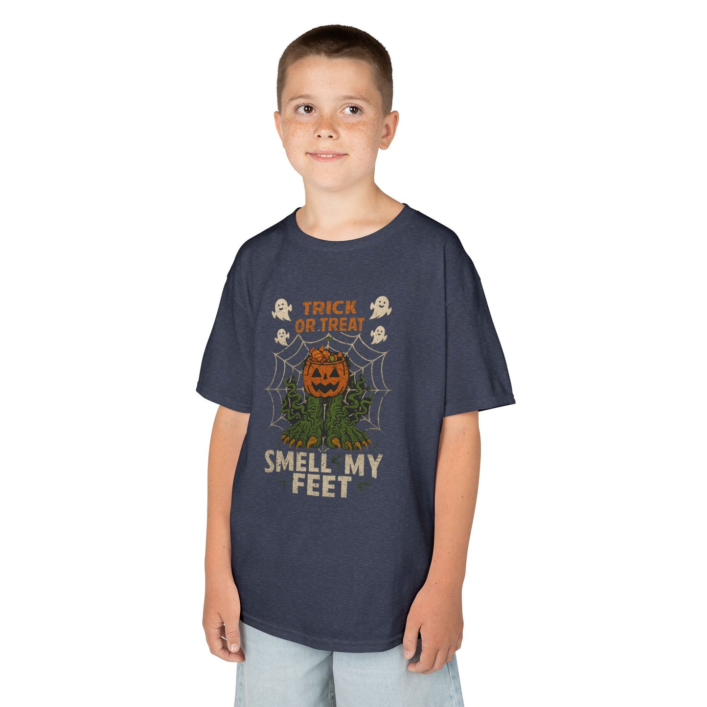 Halloween Kids Tee - Trick or Treat Smells My Feet, Funny Halloween Shirt, Kids Costume Tee, Halloween Party Shirt, Pumpkin Tee