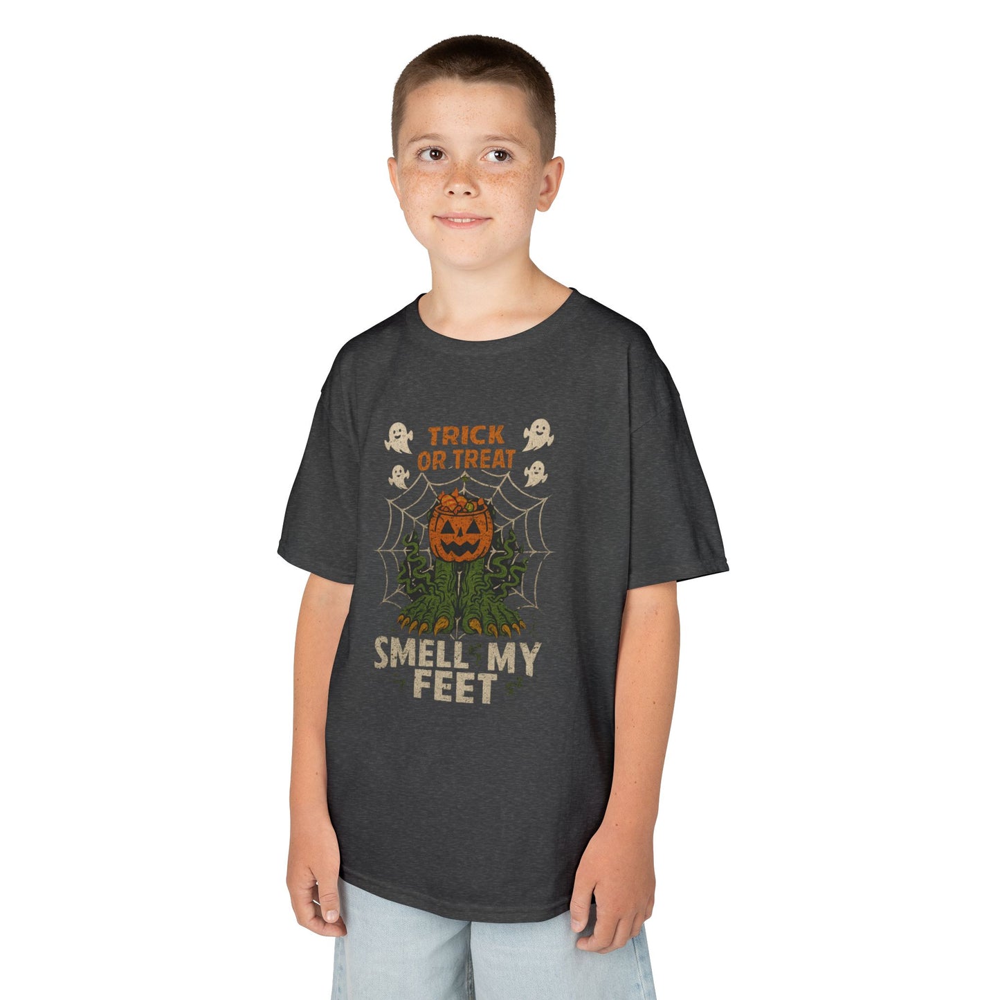 Halloween Kids Tee - Trick or Treat Smells My Feet, Funny Halloween Shirt, Kids Costume Tee, Halloween Party Shirt, Pumpkin Tee
