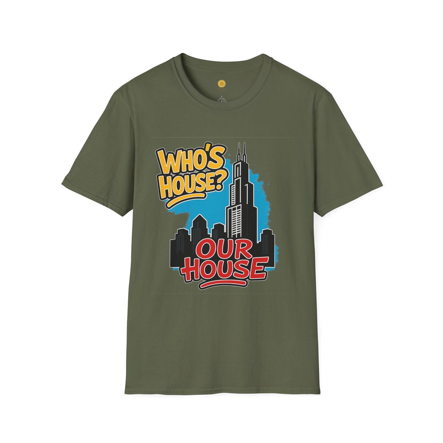 Chicago Who's House? Our House' Unisex T-Shirt, Graphic Tee, City Pride Apparel, Streetwear, Casual Wear, Gift Idea