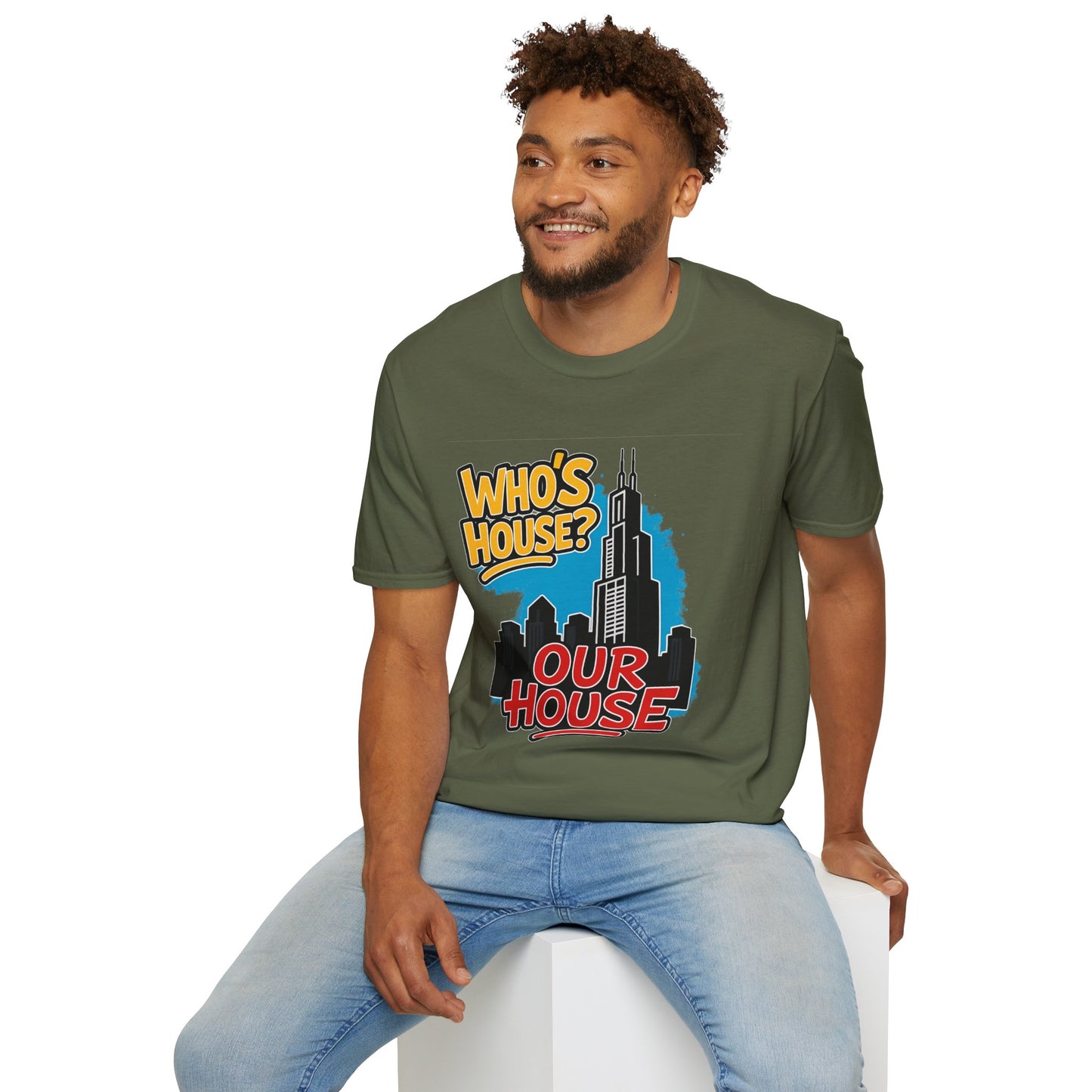 Chicago Who's House? Our House' Unisex T-Shirt, Graphic Tee, City Pride Apparel, Streetwear, Casual Wear, Gift Idea