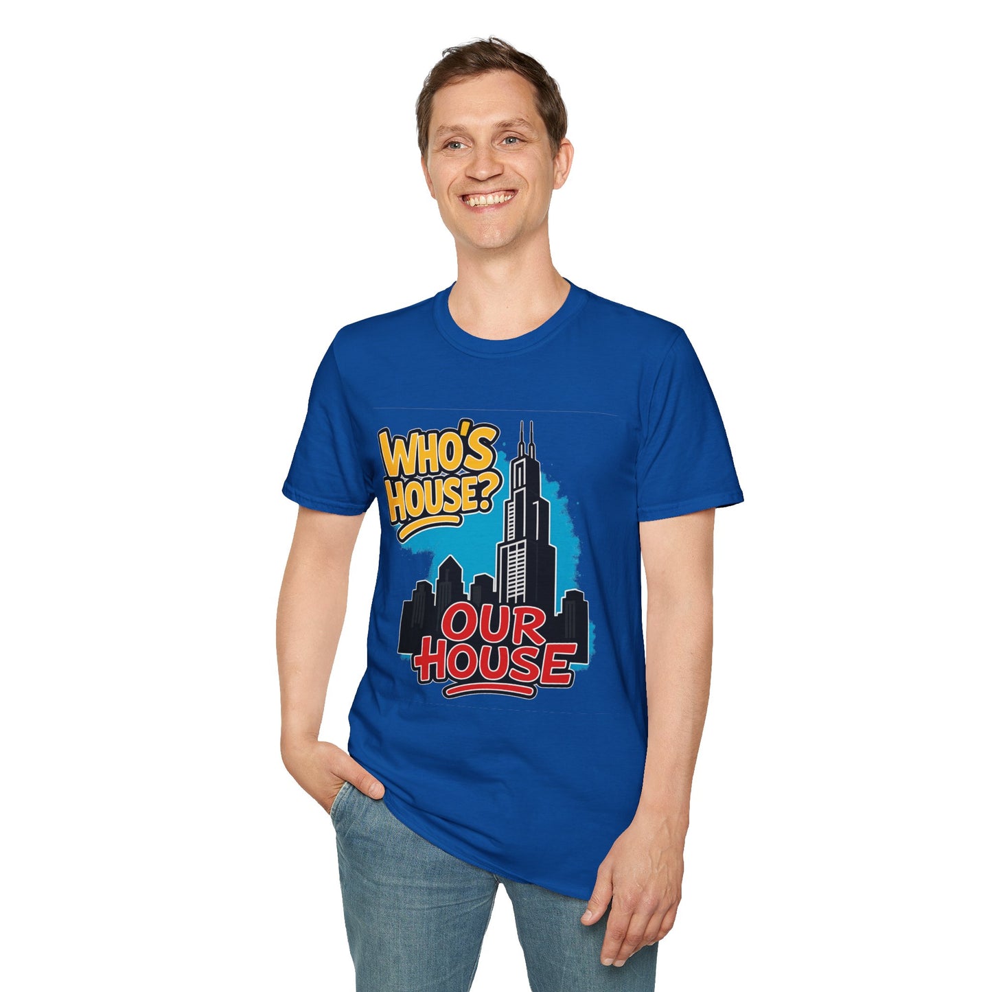 Chicago Who's House? Our House' Unisex T-Shirt, Graphic Tee, City Pride Apparel, Streetwear, Casual Wear, Gift Idea