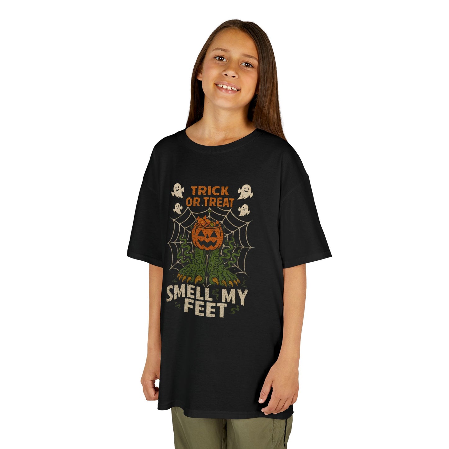 Halloween Kids Tee - Trick or Treat Smells My Feet, Funny Halloween Shirt, Kids Costume Tee, Halloween Party Shirt, Pumpkin Tee