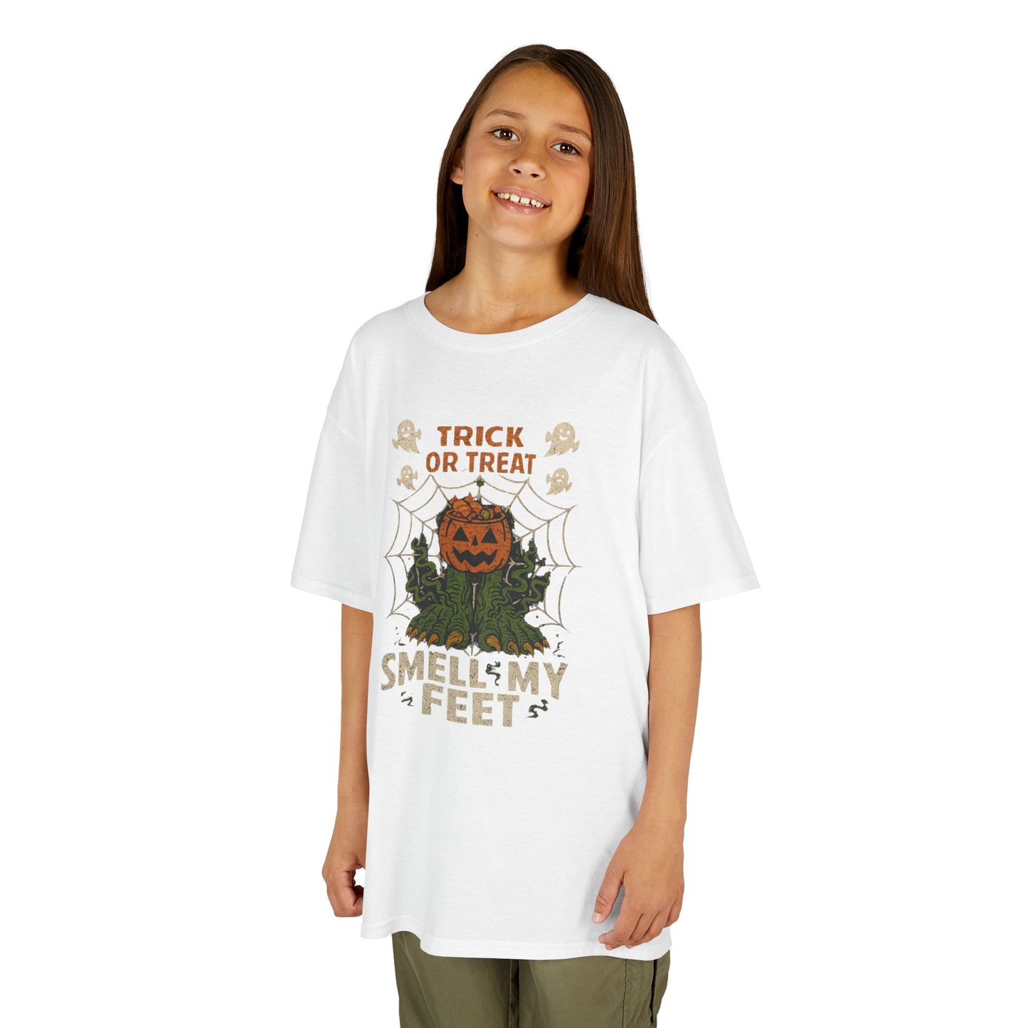 Halloween Kids Tee - Trick or Treat Smells My Feet, Funny Halloween Shirt, Kids Costume Tee, Halloween Party Shirt, Pumpkin Tee