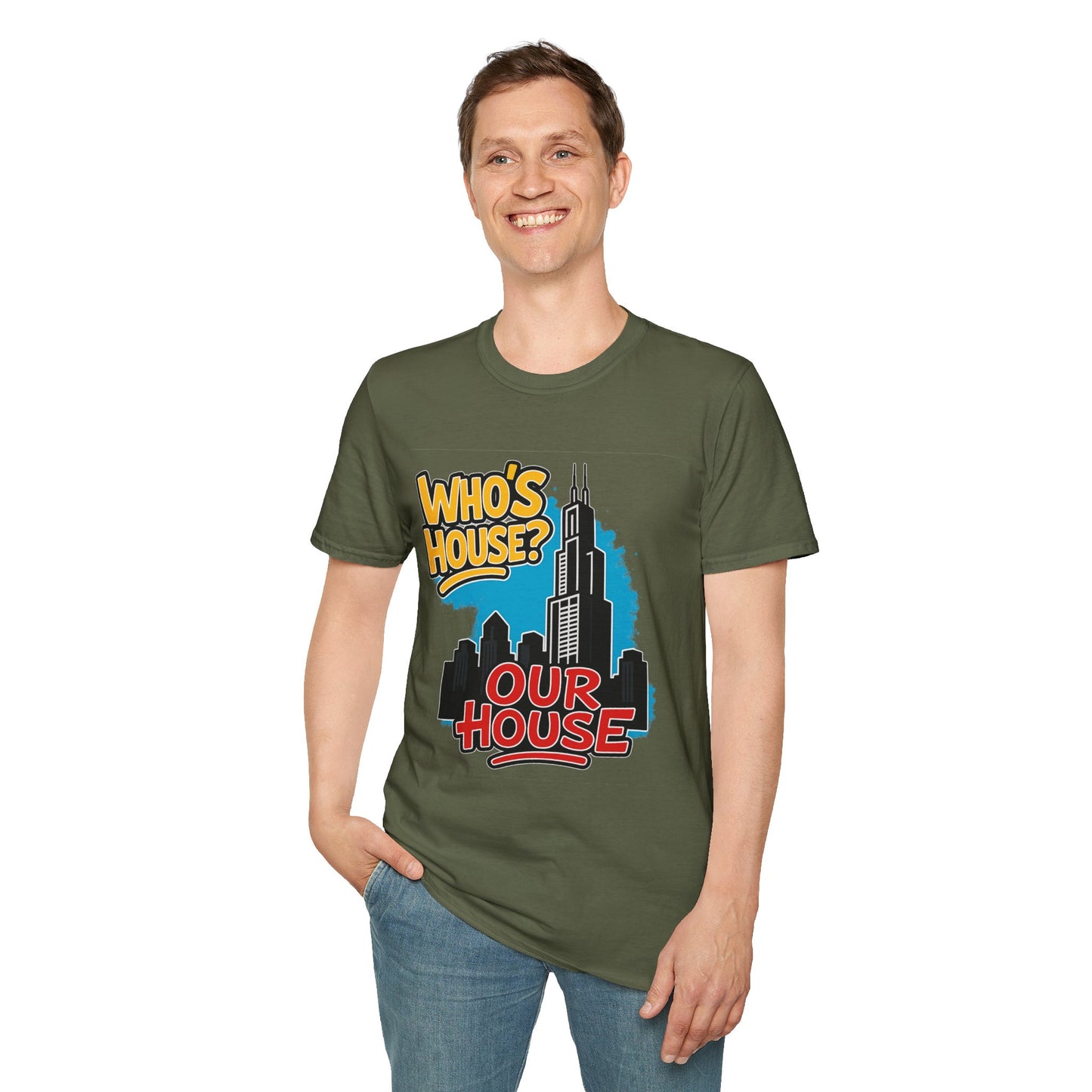Chicago Who's House? Our House' Unisex T-Shirt, Graphic Tee, City Pride Apparel, Streetwear, Casual Wear, Gift Idea