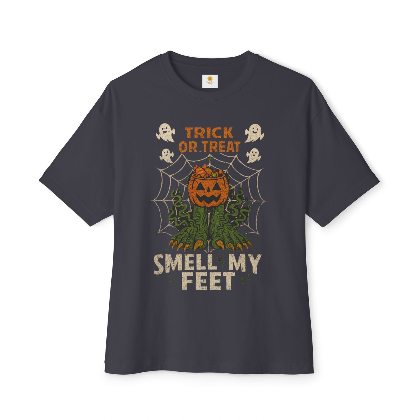 Halloween Boxy Tee, Unisex Halloween T-Shirt, Trick or Treat Shirt, Funny Holiday Tee, Spooky Season Apparel