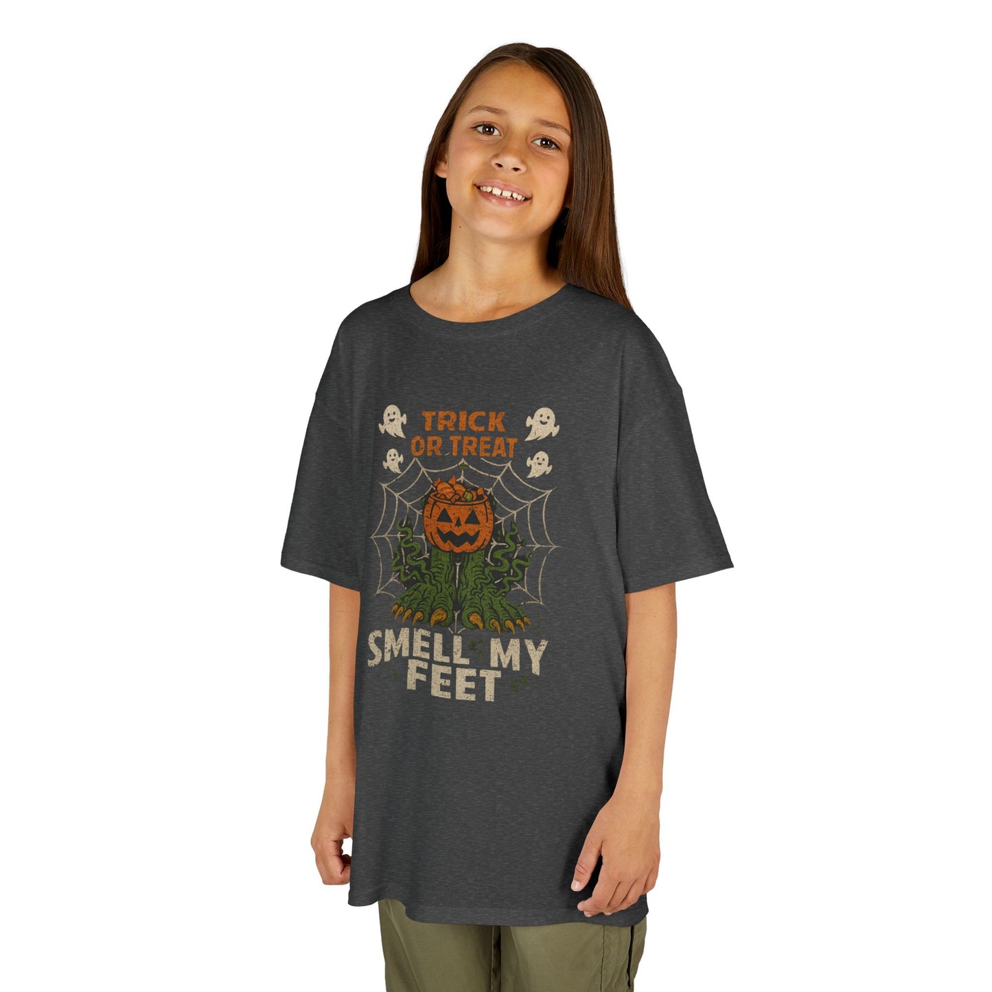 Halloween Kids Tee - Trick or Treat Smells My Feet, Funny Halloween Shirt, Kids Costume Tee, Halloween Party Shirt, Pumpkin Tee