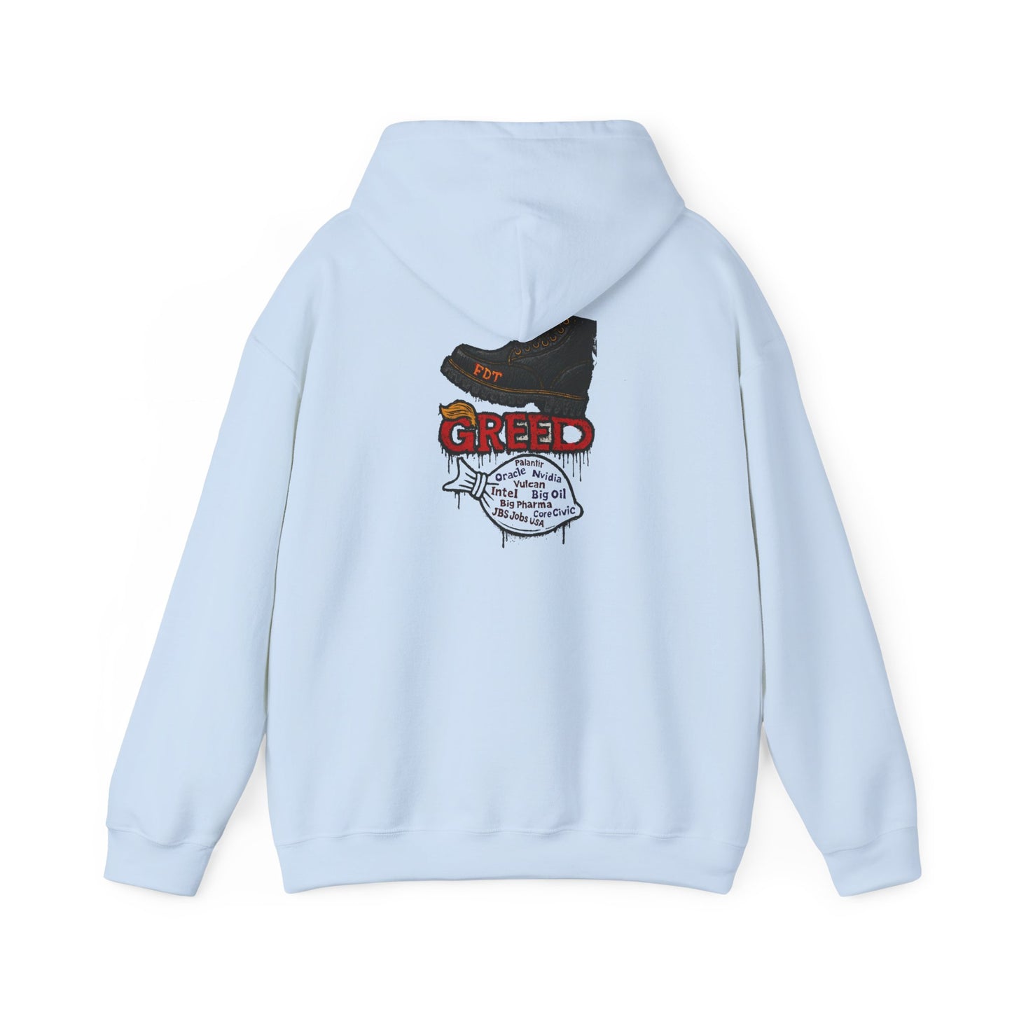 GREED Unisex Hoodie, Trendy Graphic Hoodie, Urban Style Sweatshirt, Cool Casual Apparel, Gift for Him/Her, Perfect for Festivals