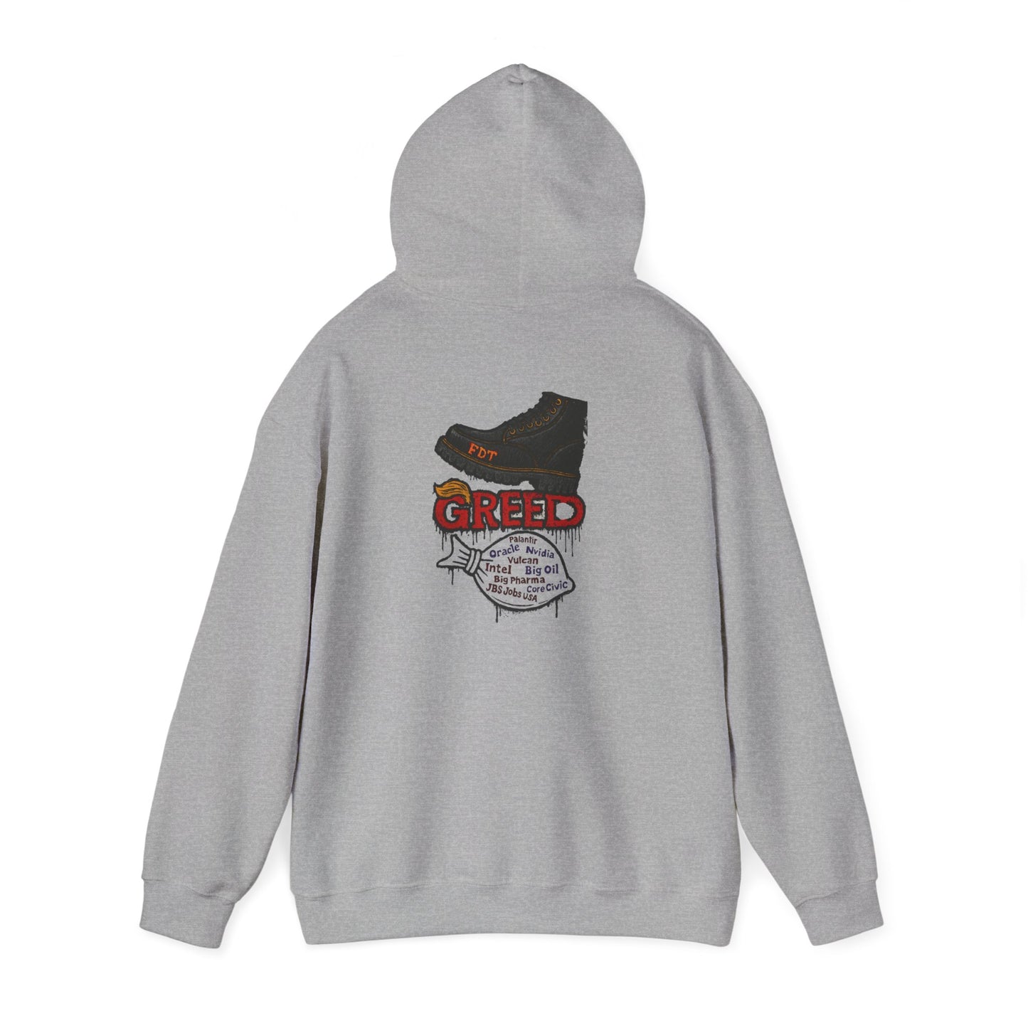 GREED Unisex Hoodie, Trendy Graphic Hoodie, Urban Style Sweatshirt, Cool Casual Apparel, Gift for Him/Her, Perfect for Festivals