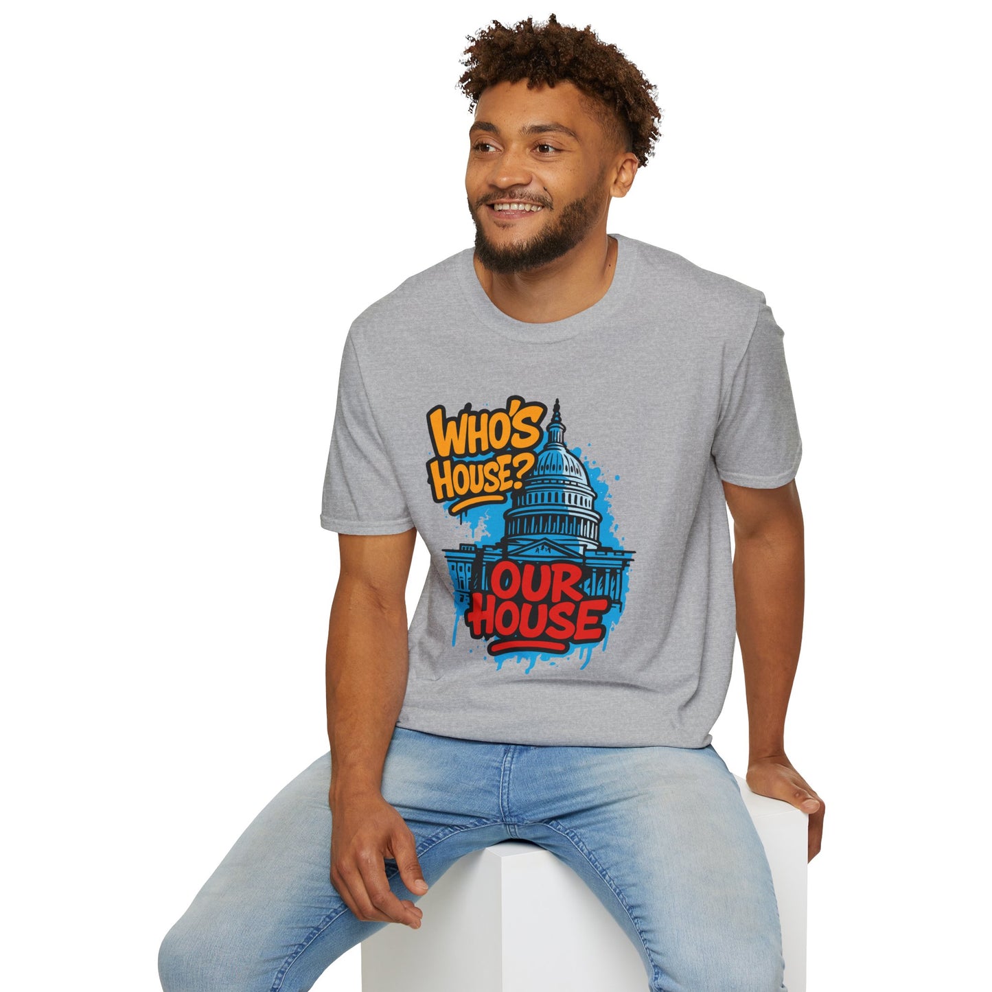 Capitol Building Graphic Tee - Who's House? Our House - Unisex Softstyle T-Shirt, Political Humor Shirt, Gift for Activists, Casual [...]