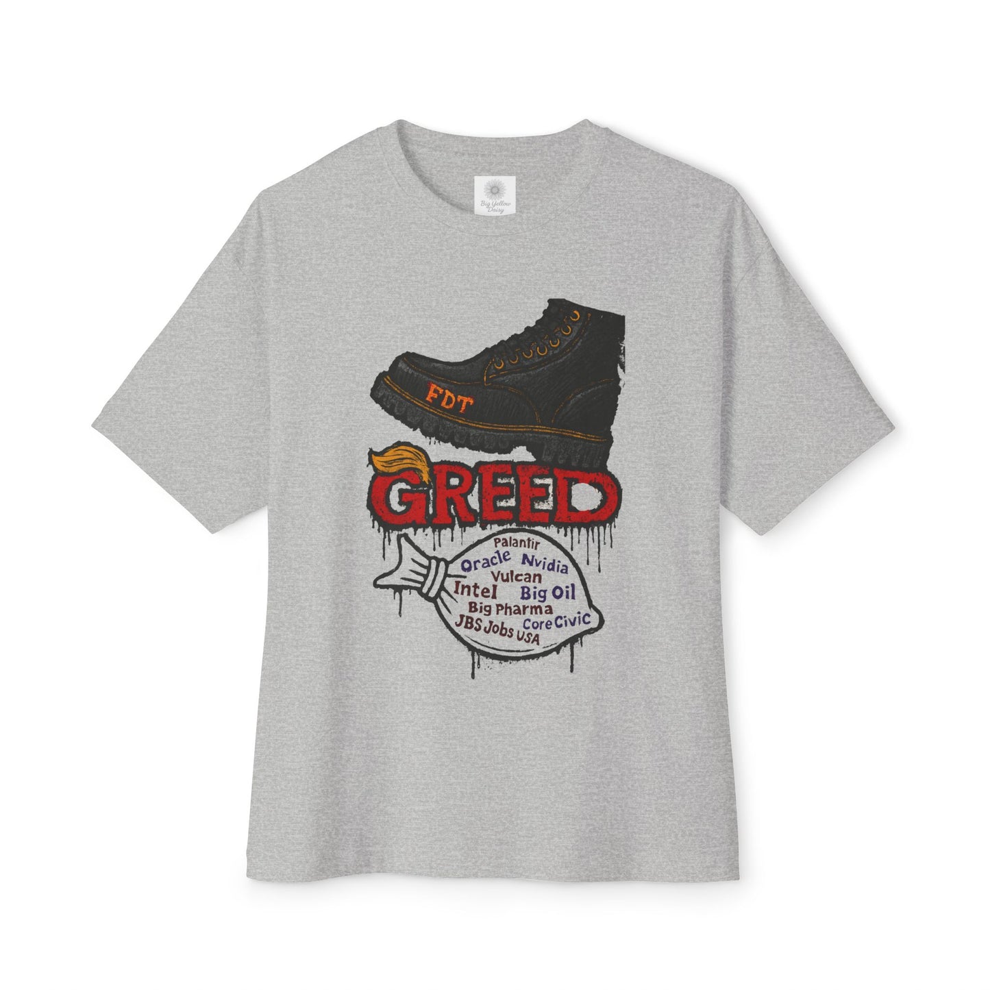 GREED Edgy Oversized Tee - Individuals Who Challenge Norms, Perfect for Casual Wear, Festivals, Activism, & Gift Giving