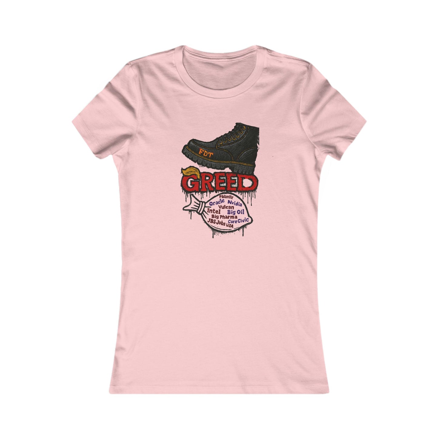 Greed Statement Women's Tee, Graphic Tee, Protest Shirt, Eco-Conscious Fashion, Unique Gift for Activists
