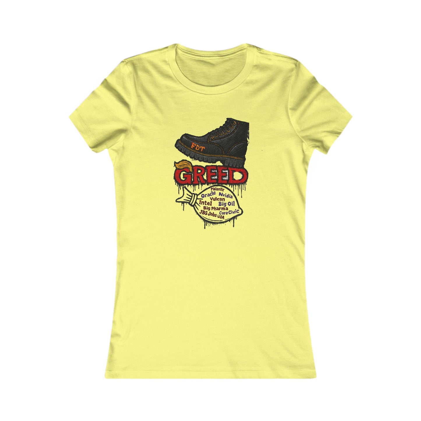 Greed Statement Women's Tee, Graphic Tee, Protest Shirt, Eco-Conscious Fashion, Unique Gift for Activists