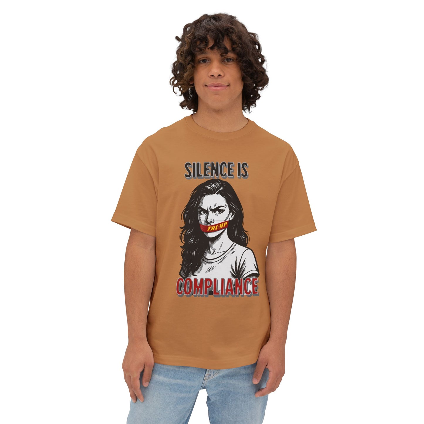Silence is Compliance Unisex Oversized Tee, Statement Tee, Comfortable Casual Wear, Protest Fashion, Gift for Activists