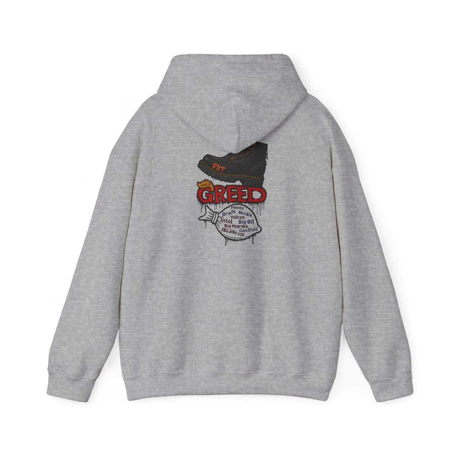 GREED Unisex Hoodie, Trendy Graphic Hoodie, Urban Style Sweatshirt, Cool Casual Apparel, Gift for Him/Her, Perfect for Festivals